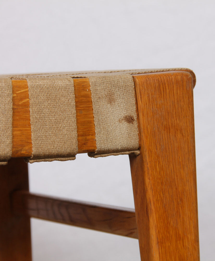 Tabouret en bois, fabrication tchèque, 1950