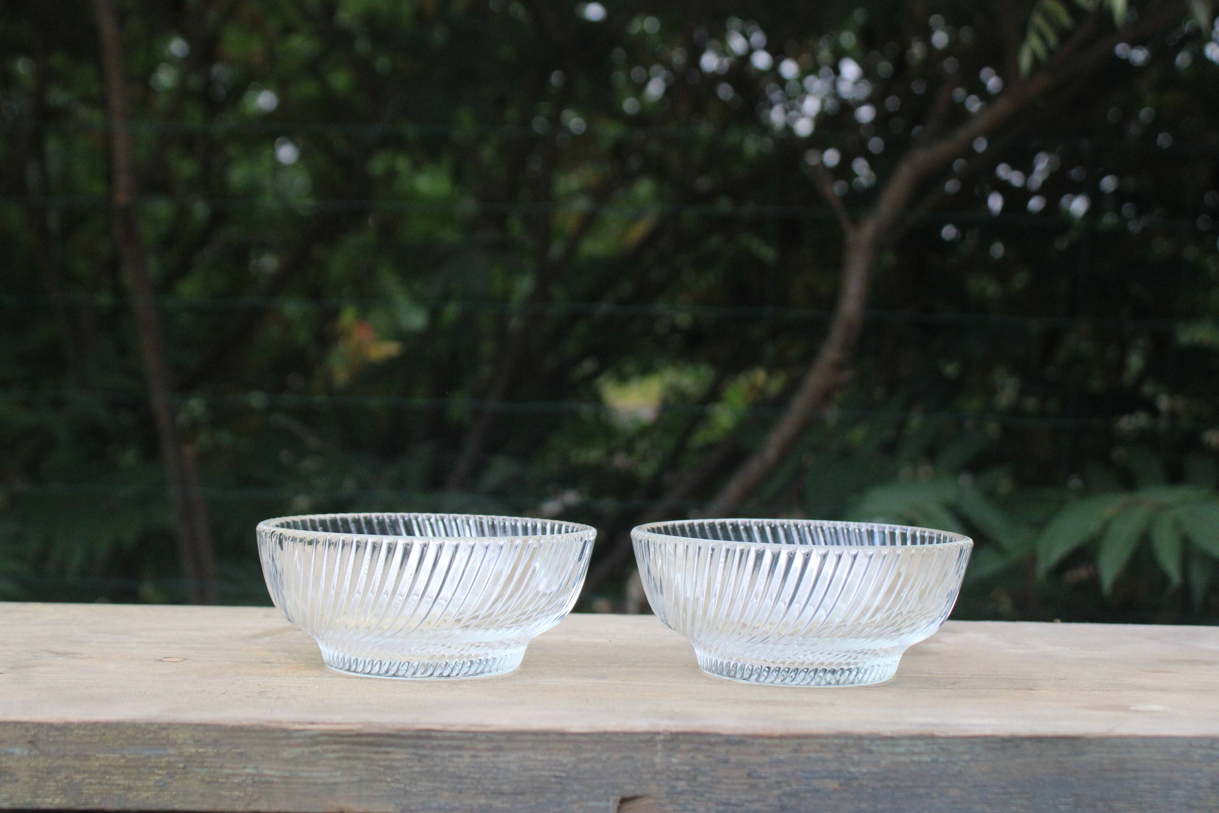 Lot de 2 coupelles en verre vintage