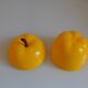 Vintage yellow apple ice bucket or ice cubes 1970 70's