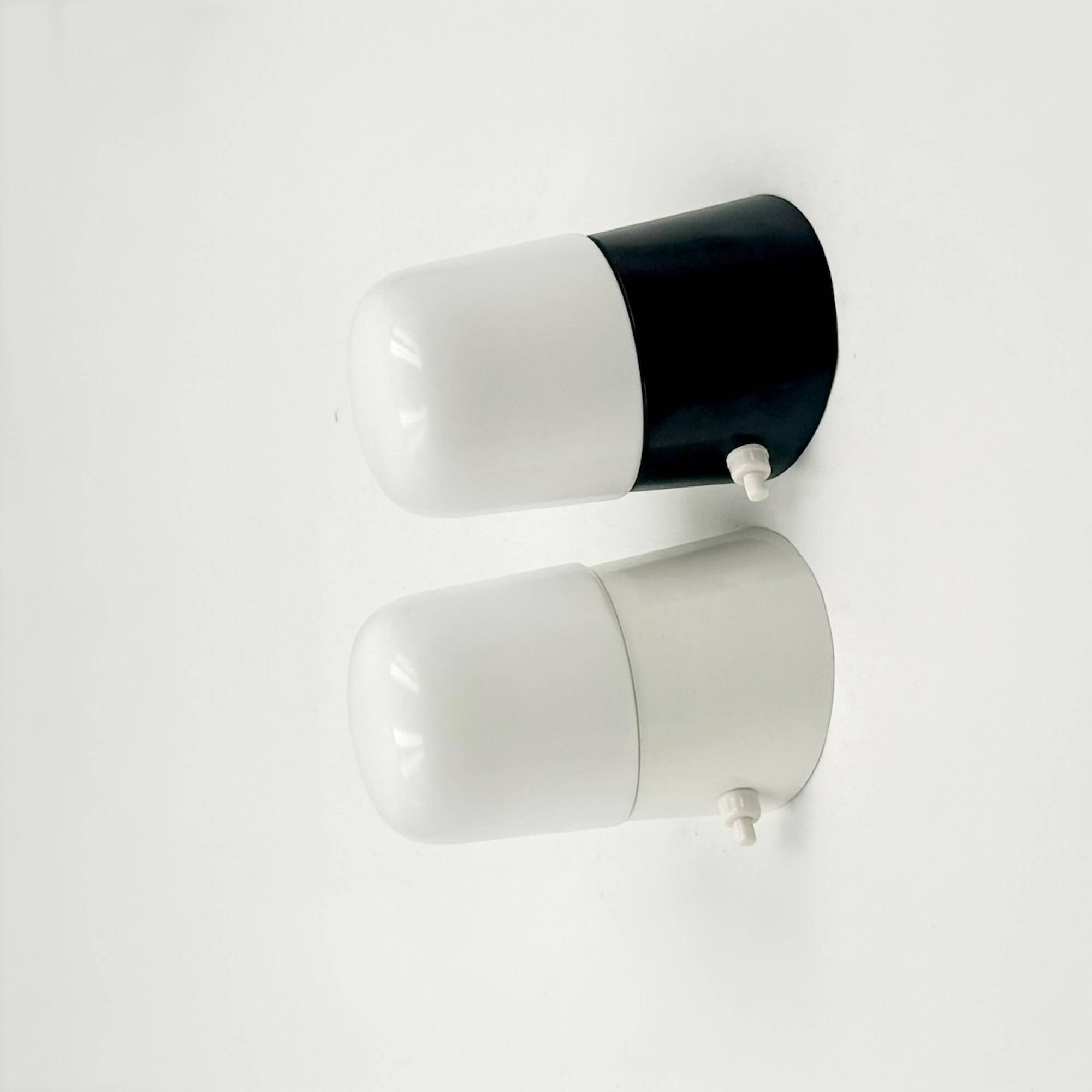 Pair of Italian Opaline Glass Wall Lights, circa 1970