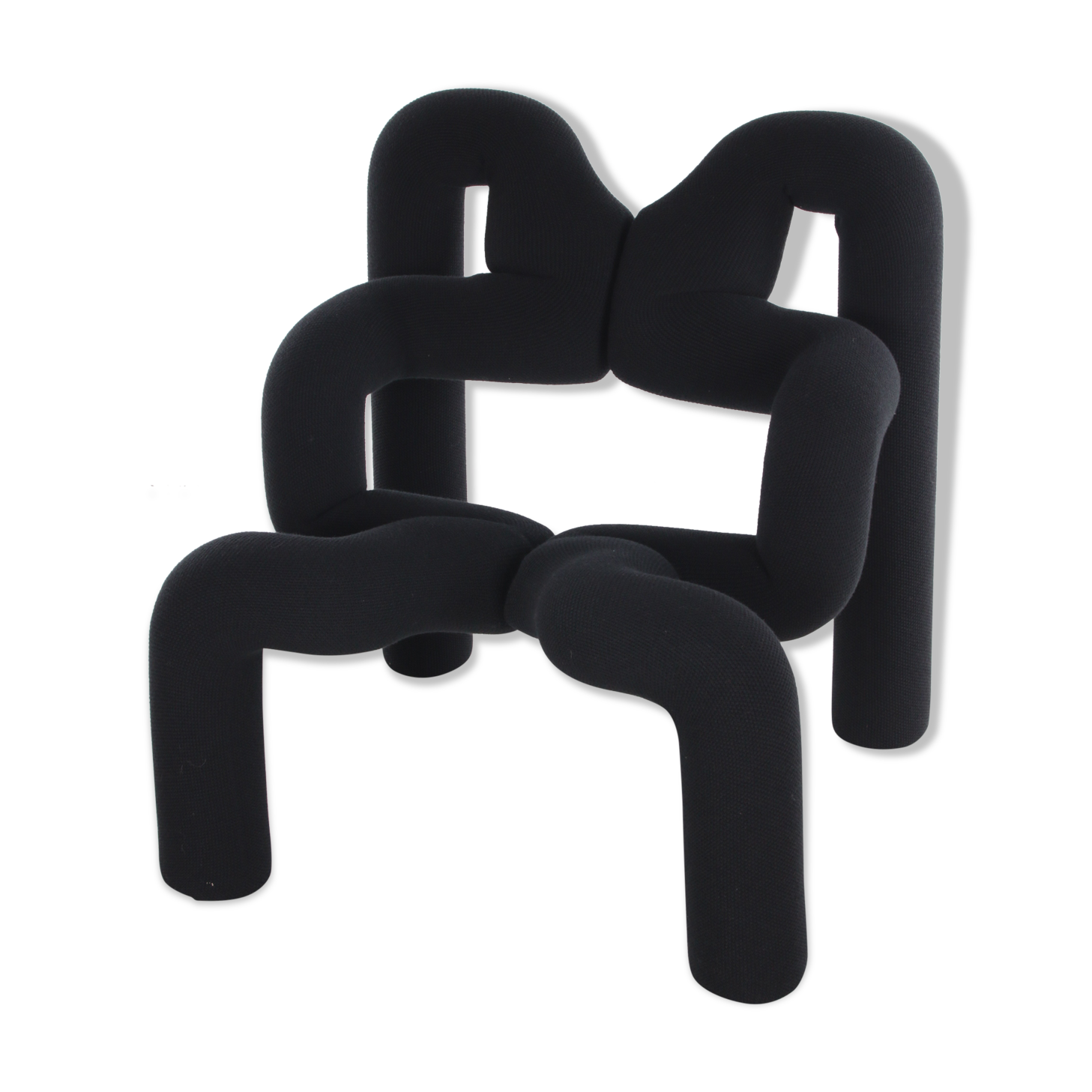 Vintage black Terje Ekstrøm Ekstrem armchair Stokke Varier
