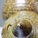 Boîte en grès pyrité émaillé chic et rustique vintage années 50-60