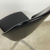 Black leather office chair