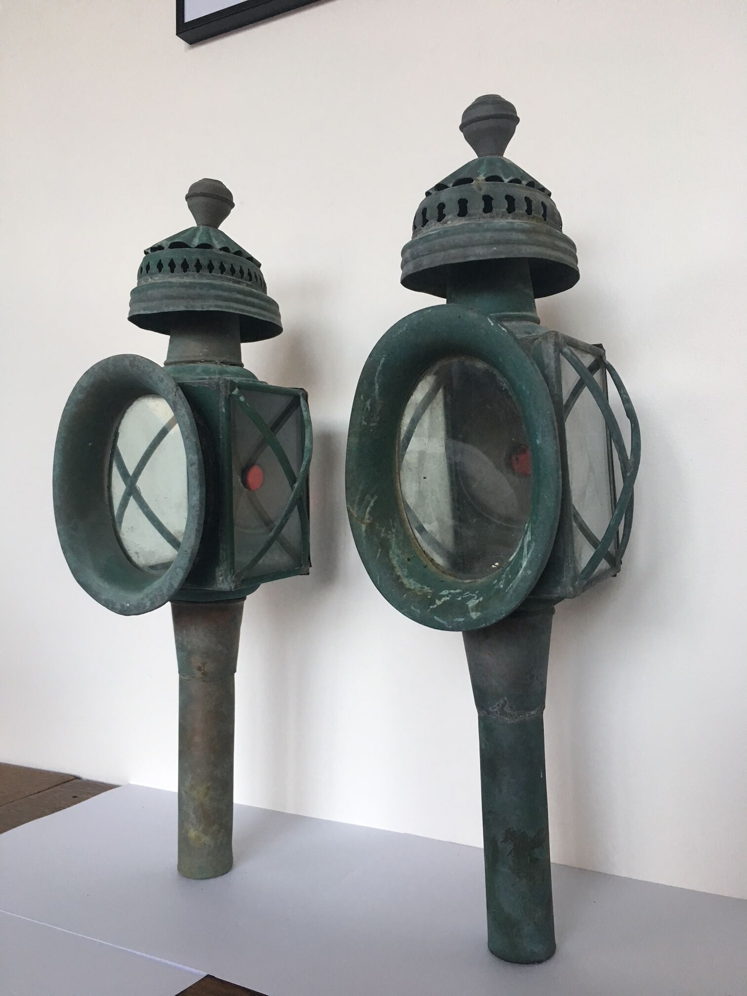 Anciennes lampes de calèche