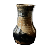 large glazed and glazed ceramic vase, handmade in red clay