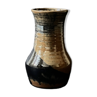 large glazed and glazed ceramic vase, handmade in red clay