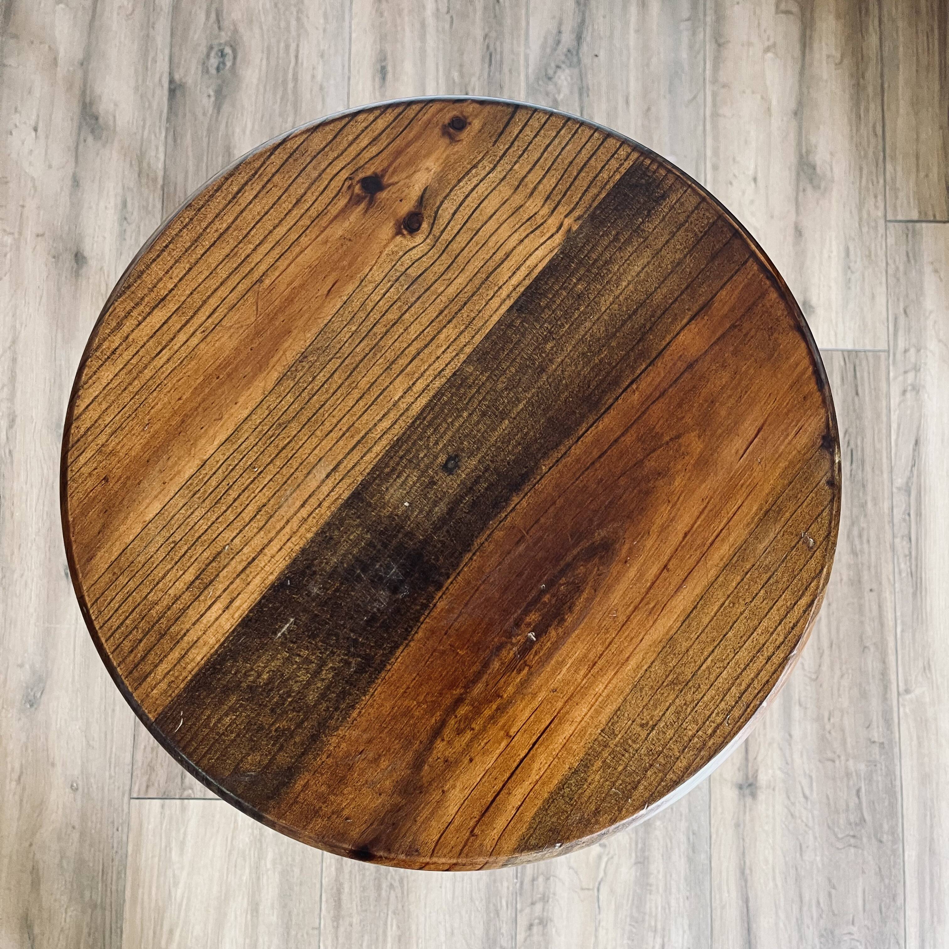 Wooden pedestal table