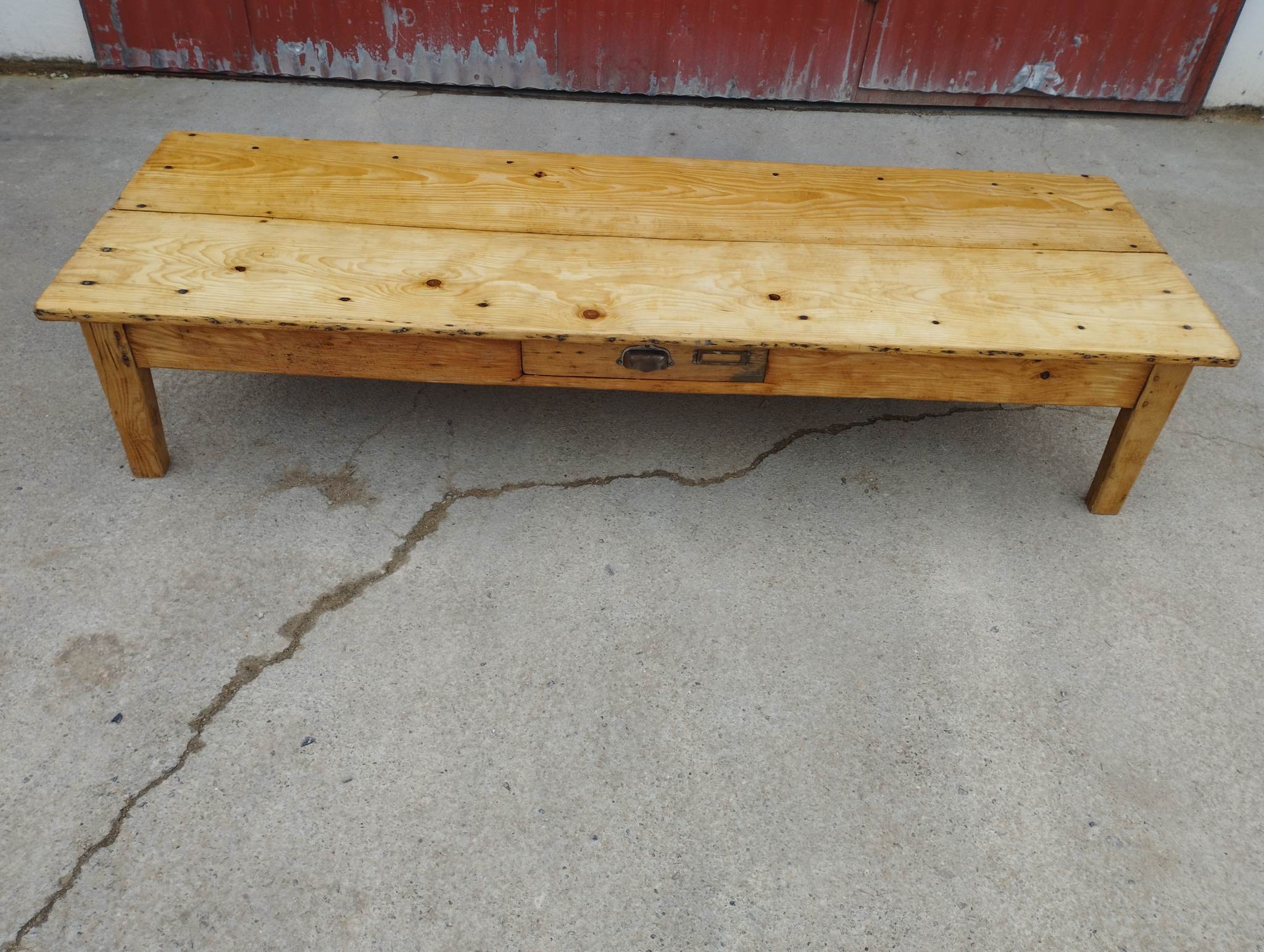 Antique coffee table in fir
