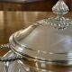 Vegetable dish and its tray in silver metal P.PLASAIT ORFEVRE