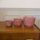 Set of three ceramic planters