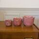 Set of three ceramic planters