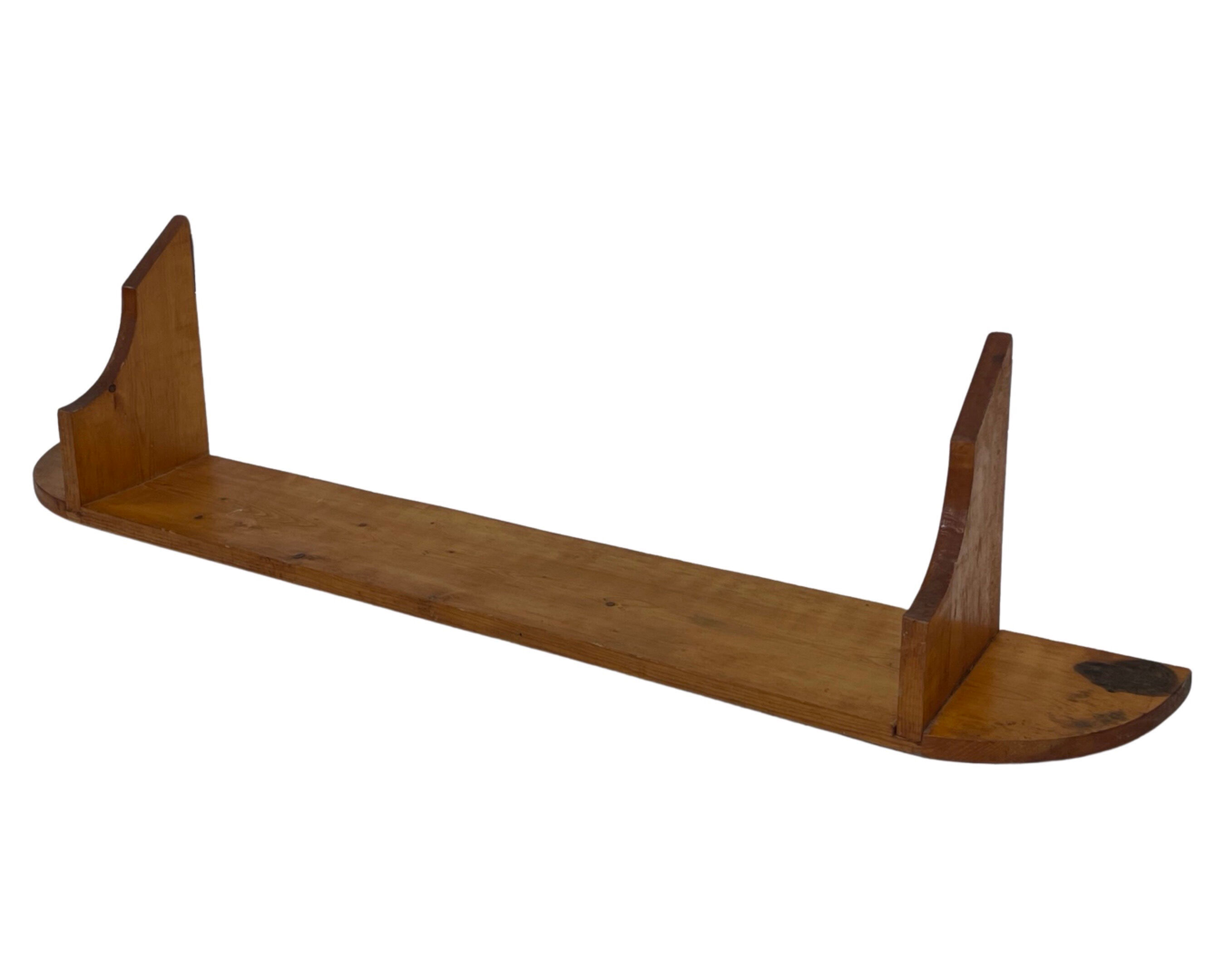 Vintage wooden wall rack bookshelf