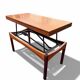 Modular table "Révélation" by Albert Ducrot. Rosewood. 1960s.