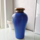 Blue vase in vintage earthenware, 80s