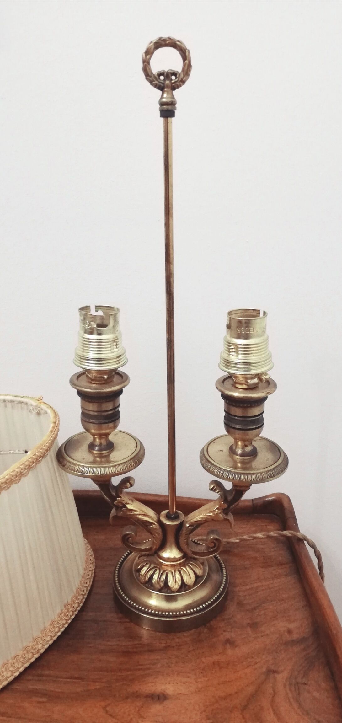 Pair of hot water bottle lamps