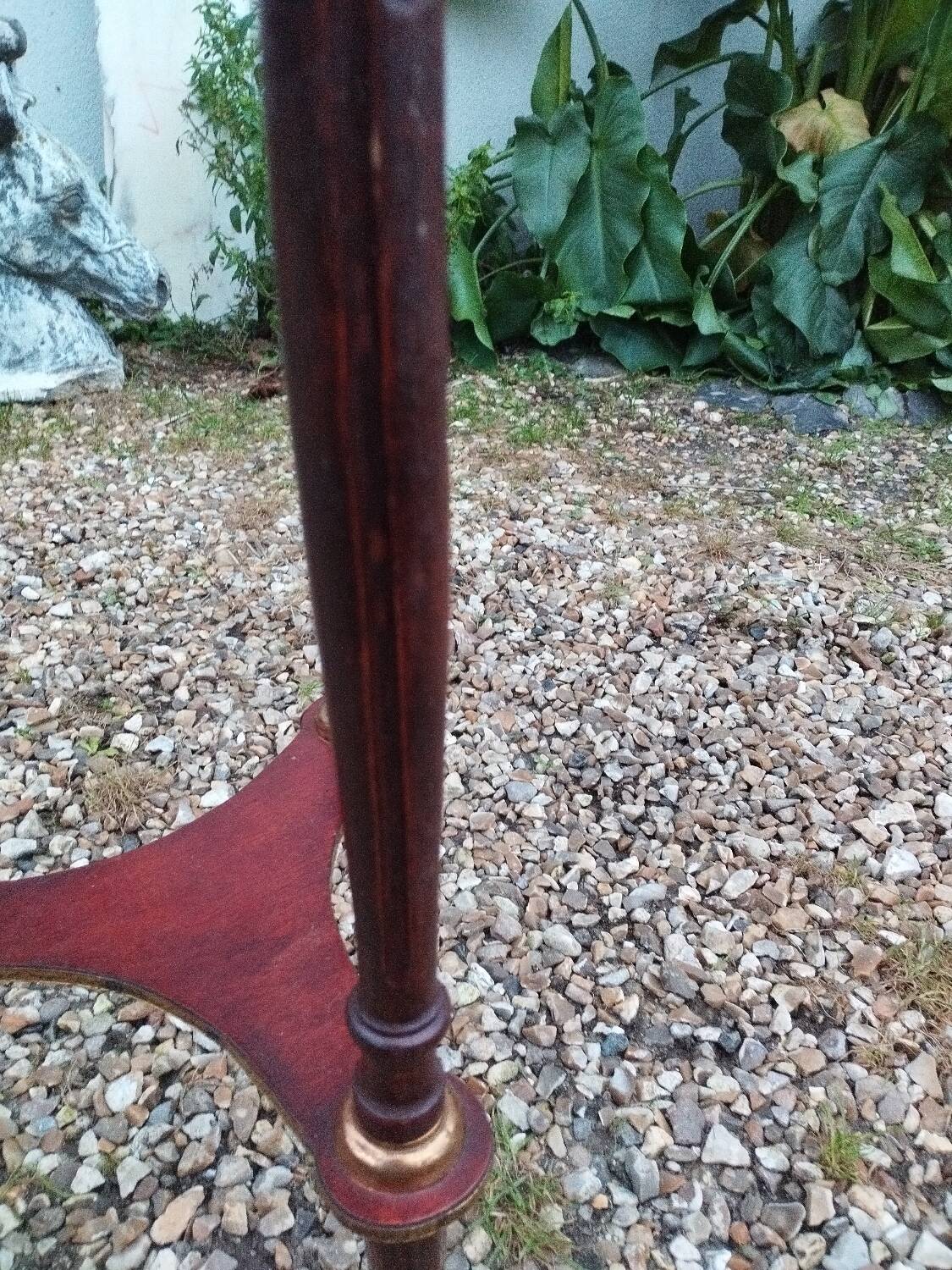 Antique Louis XVI style side table with marble top