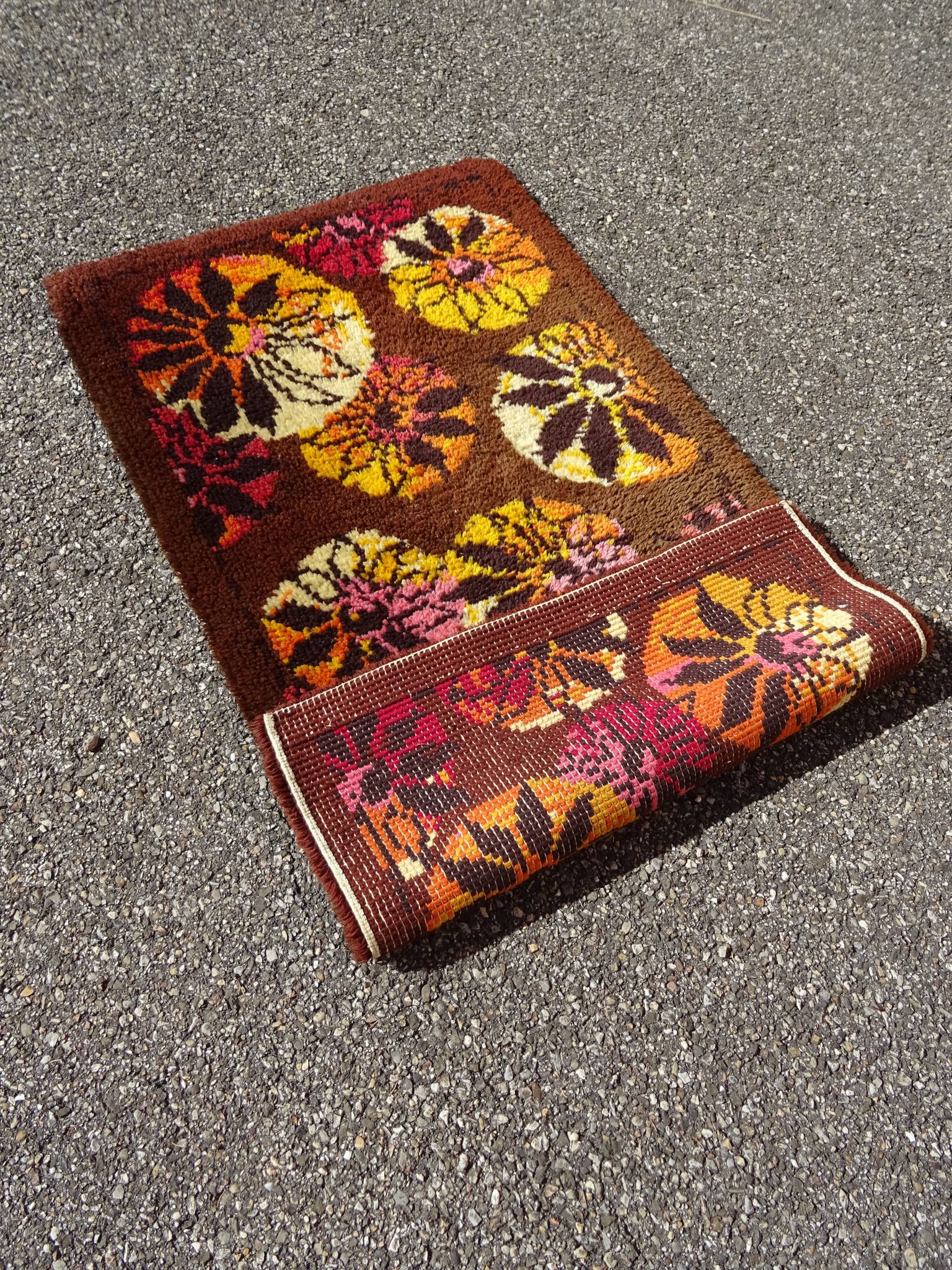 Vintage Wool Carpet Space Age 70s