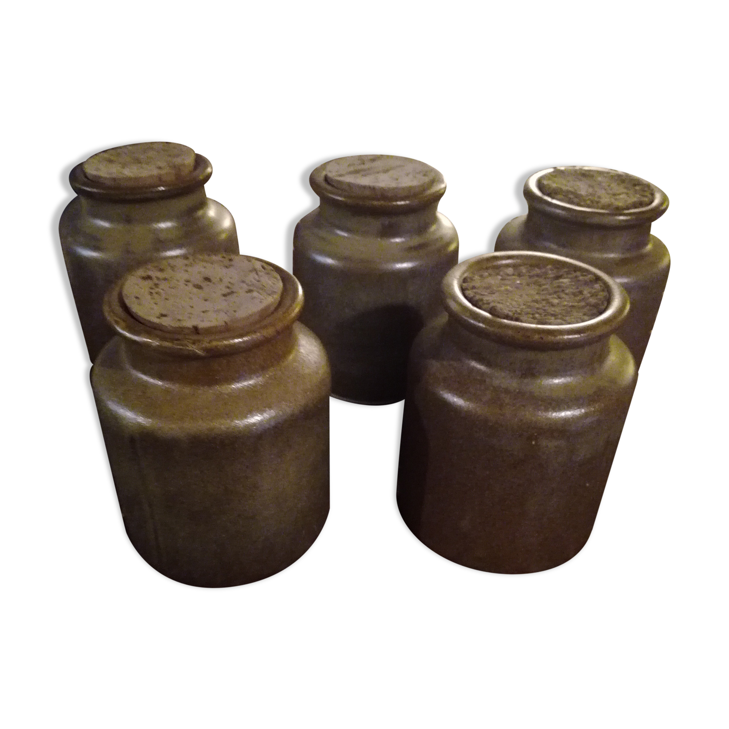5 spice pots in sandstone