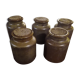 5 pots à épices en grès