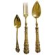 Golden cutlery in vermeil Style Louis XIV Period Napoleon III 19th century