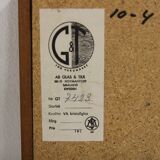 Miroir scandinave en teck, Glas & Trä, Suède, 1960, 122x82cm