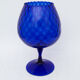 Vase verre bleu roi