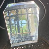 Miroir, centre de table, à poser, biseaute et ciselé, art deco