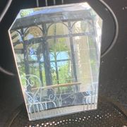 Miroir, centre de table, à poser, biseaute et ciselé, art deco