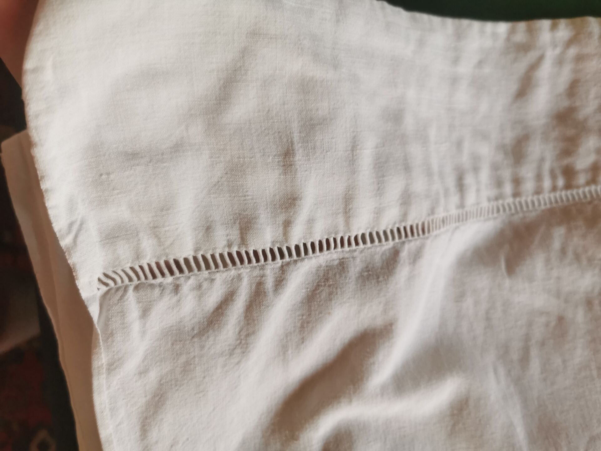 Old monogrammed fabric
