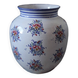 Large painted ceramic flower vase