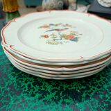 Set of six HBCM dessert plates
