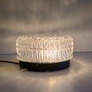 Ceiling light or wall lamp in moulded glass - 70's design