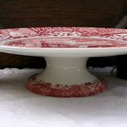 Plateau à gâteaux Cranberry Spode « Italian » Design Lavable au lave-vaisse