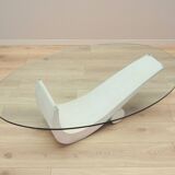 Table basse en verre, design italien, années 70, production : Italie