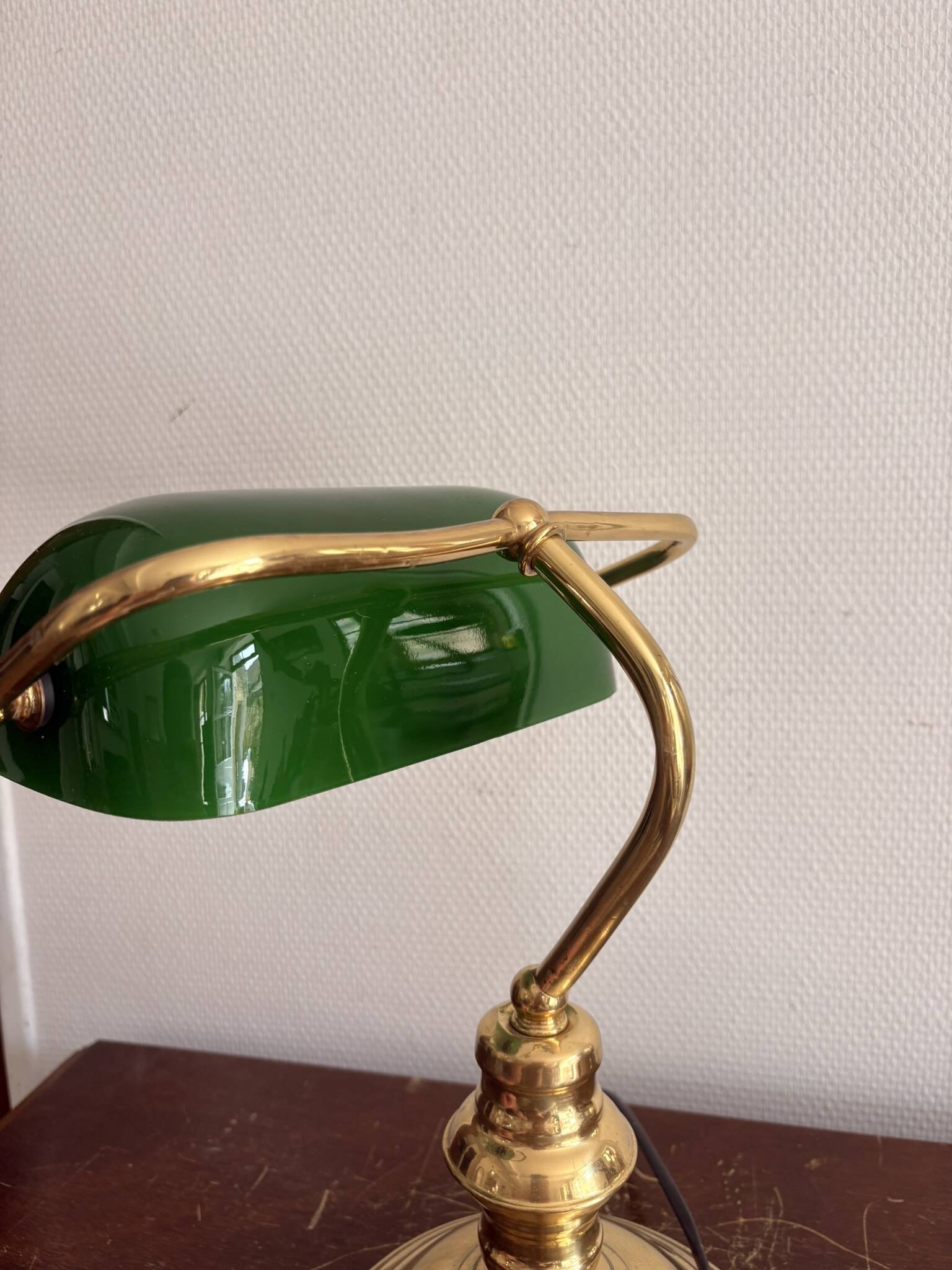Old Notary Lamp Banker Desk Opaline Green Emeralite