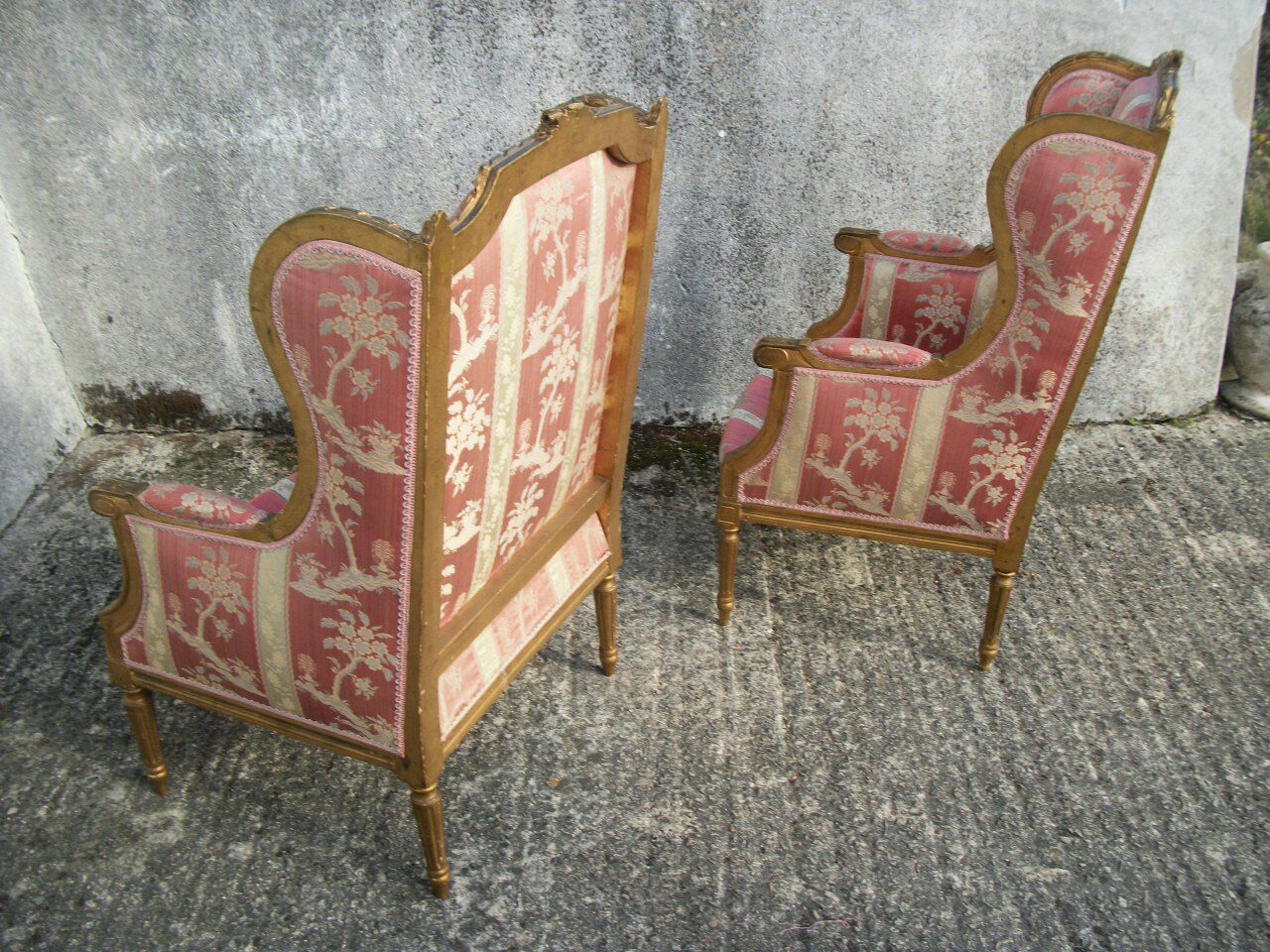 Pair of shepherdess armchairs