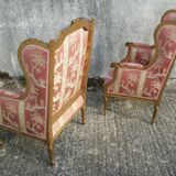 Pair of shepherdess armchairs