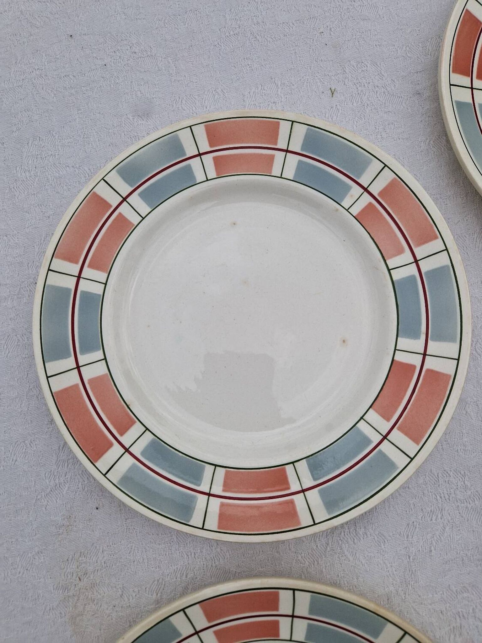 Lot De 8 Assiettes Plates Manufacture Salins