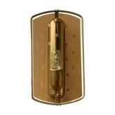 Brass wall lamp and smoked glass