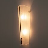 Pair of Mid-century Modern Style Italian Murano Glass and Brass Sconces