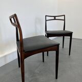 Danish Model 94 Side Chairs in Rosewood and Leather by J.Andersen for Christian Linneberg, 1960 s,
