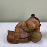 Serres-livres en bois sculpté