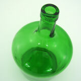 Lady-jeanne bottle-green glass canister - 2 litre capacity - vintage 70s