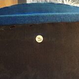 Thonet 1960s armchair in blue jersey