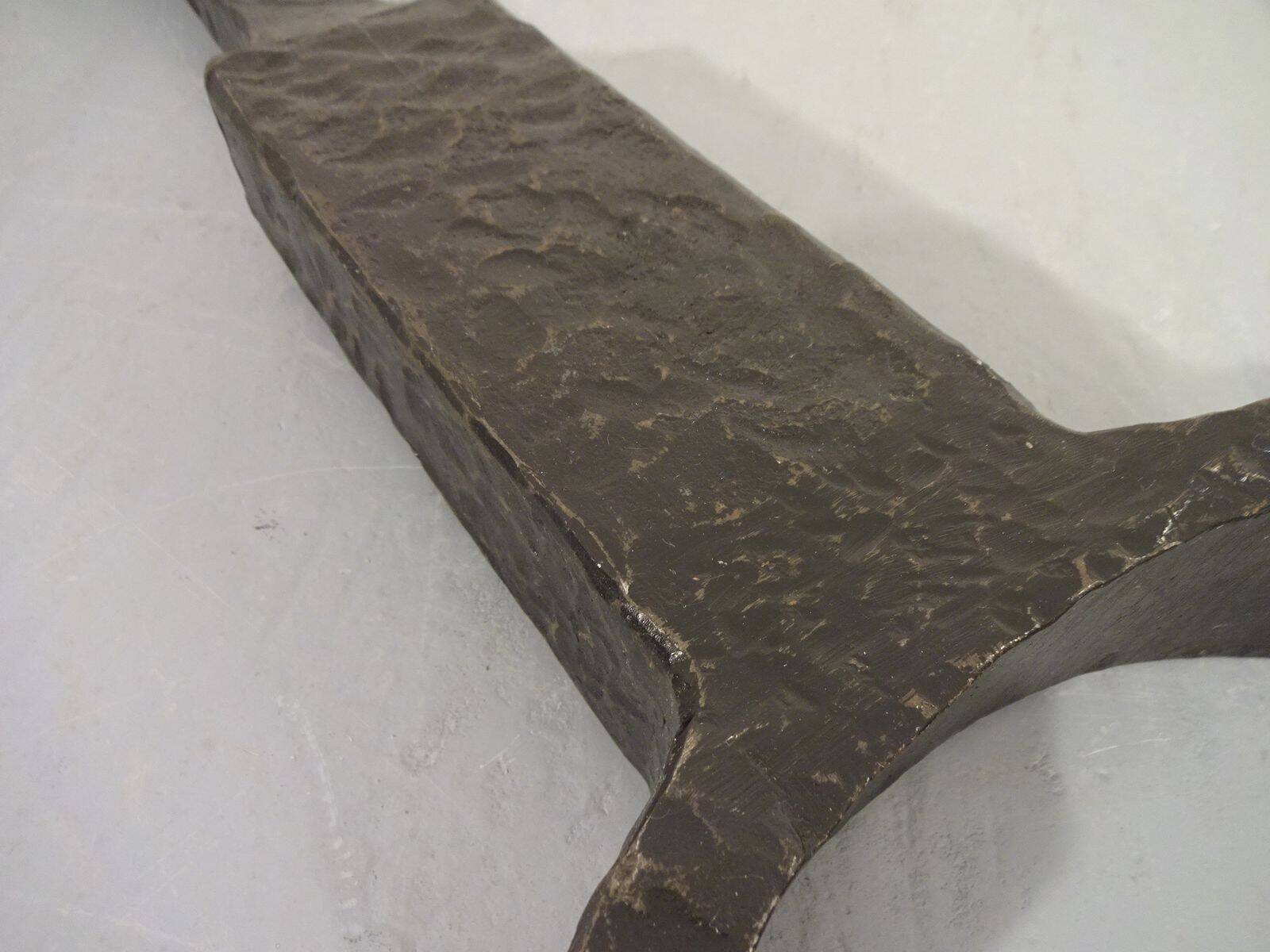 Brutalist Sculptural Iron Candleholder, 1960s