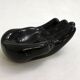 Empty pocket dish Hand 1980s in black earthenware