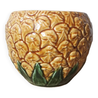 Vintage slip vase cup pineapple shape Portugal