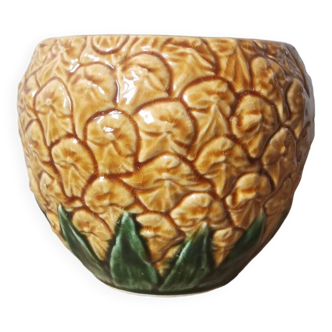 Coupe vase barbotine vintage forme ananas Portugal