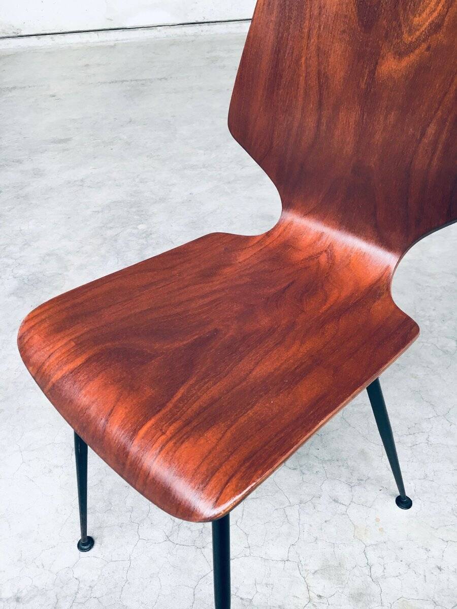 Mid-Century Modern Plywood Side Chairs attributed to Carlo Ratti for Legni Curvati, Italy, 1950s, Set of 3