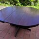 Round table with extension Baumann central foot 1970